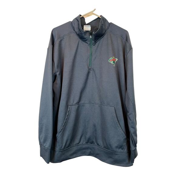 NHL Minnesota Wild 1/4 Jacket Gray Pockets Men’s Size X-Large Hockey XL - Picture 2 of 7